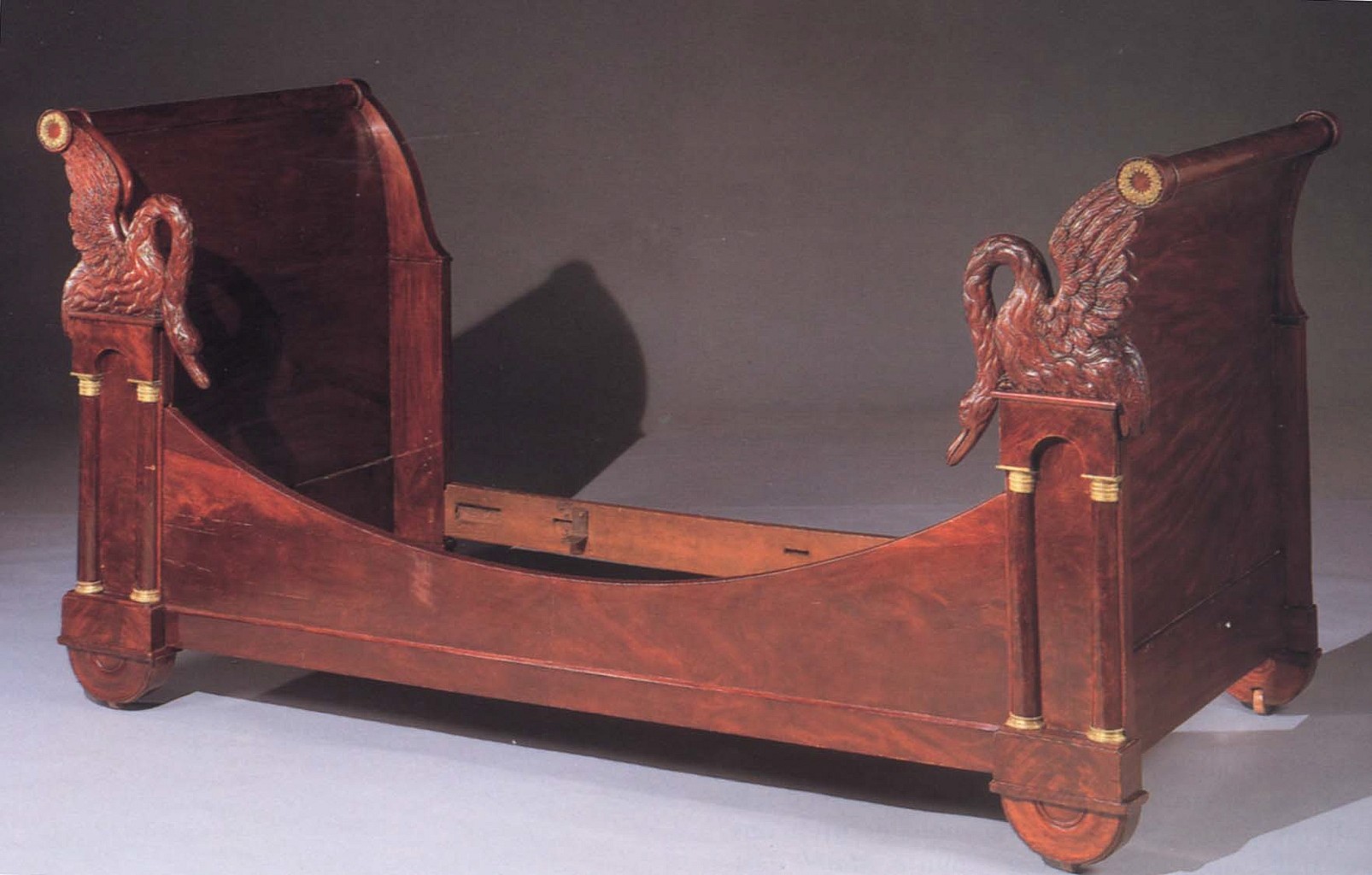 Empire Ormolu Mounted Mahogany Bed